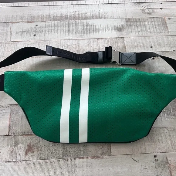 Off-White c/o Virgil AblohMen's Green Core Logo Printed Mesh Belt Bag Fanny pack - Picture 2 of 6